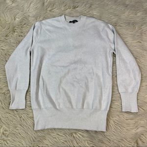 MACPHEE crew neck metallic silver sweater